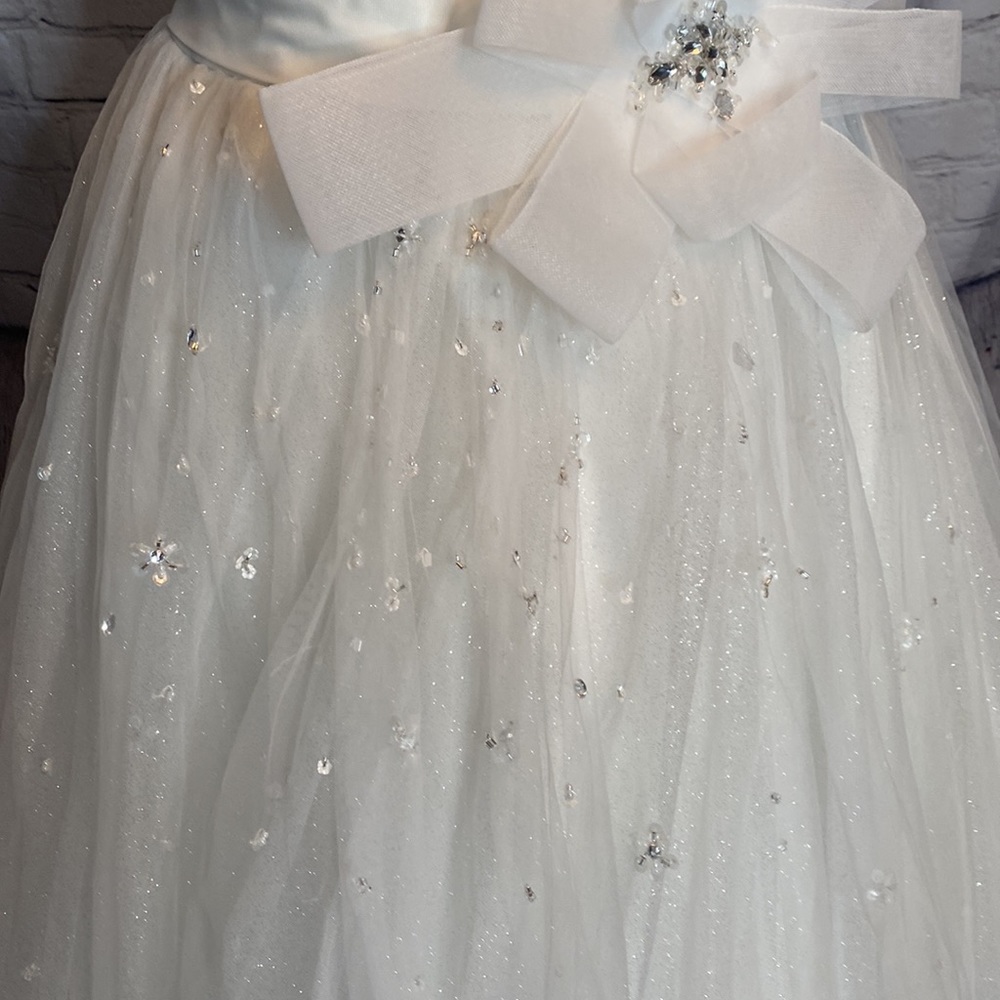Fairytale Weddings Alfred Angelo Ivory Cinderella Ballgown Wedding Dress Size 10 - Picture 8 of 16